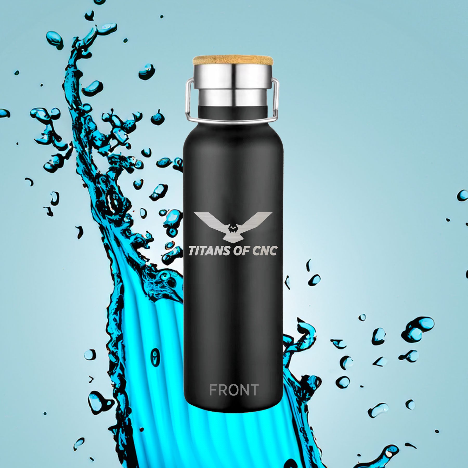 RISE TO GREATNESS | 18oz Double Walled Water Bottle