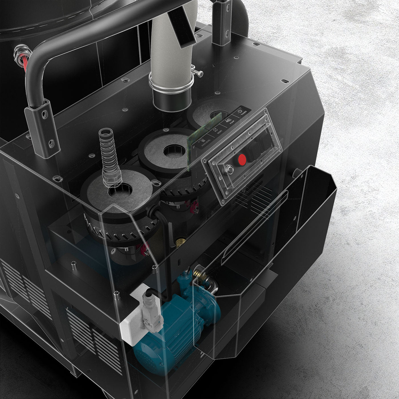 Efficient CNC Tank Cleaning with the RAM OIL 200 MP Industrial Vacuum