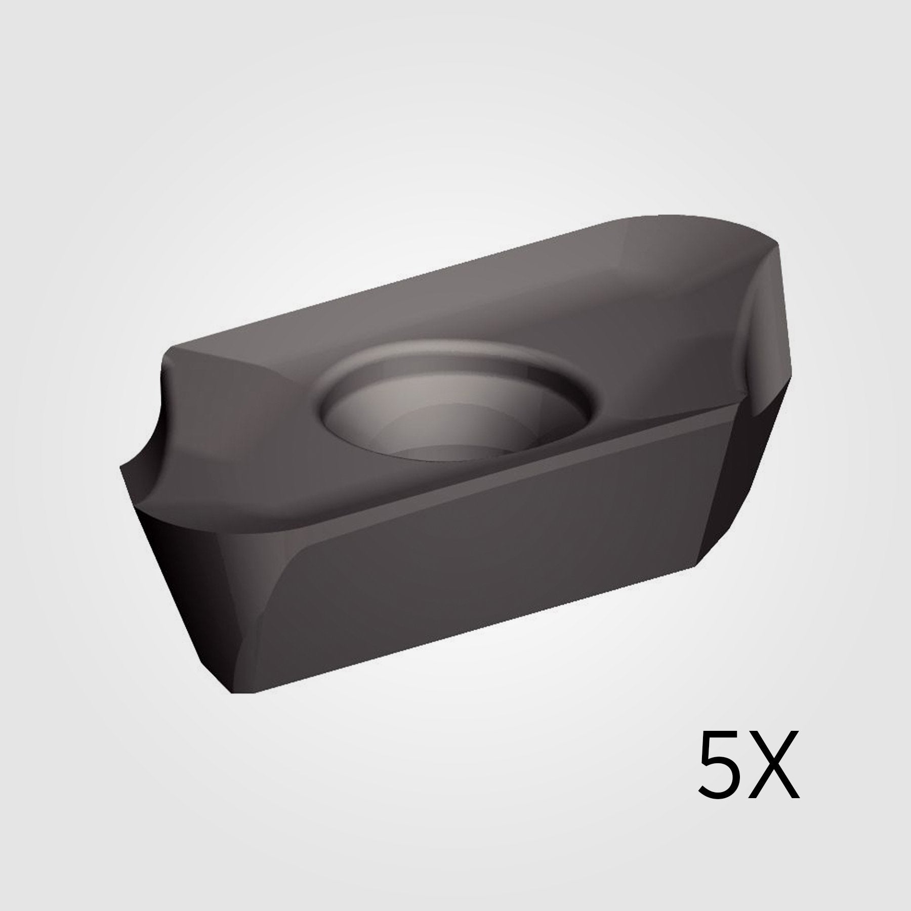 ZDET SERIES Carbide Inserts CR 0.032" for 5720 ALUMINUM Shell Mill ACADEMY TOOL KIT (5-PACK) 5665949
