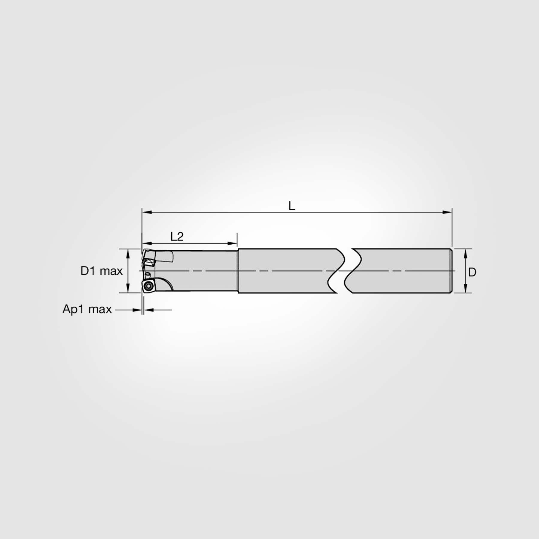 7792VXD-IC09 High-Feed End Mill 32mm Max Cut Dia with 4-Flutes 6024367