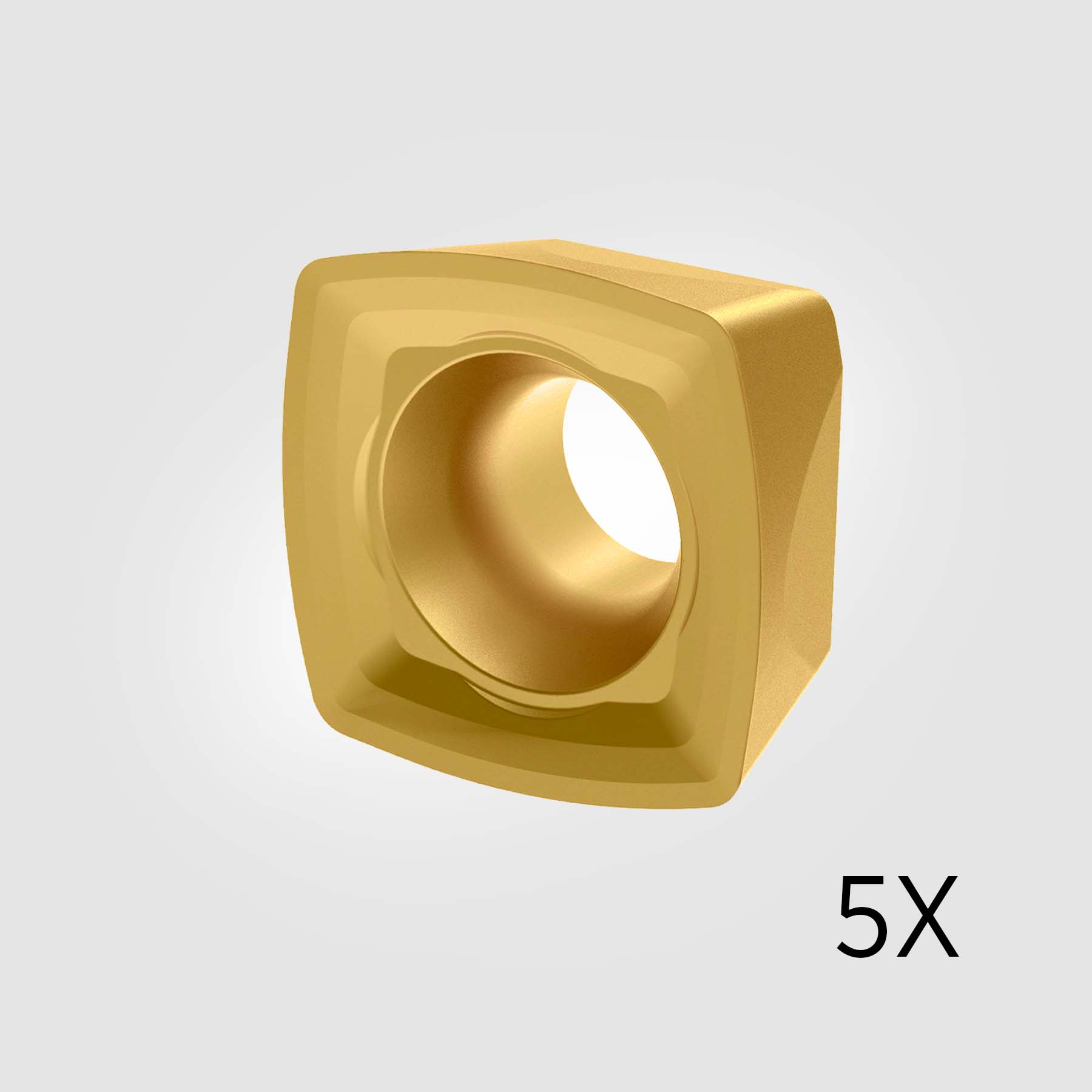 X500 Carbide Inserts Heavy Duty in High-Temp Alloys CR 0.031" / 0.800mm (5-PACK) 6010729