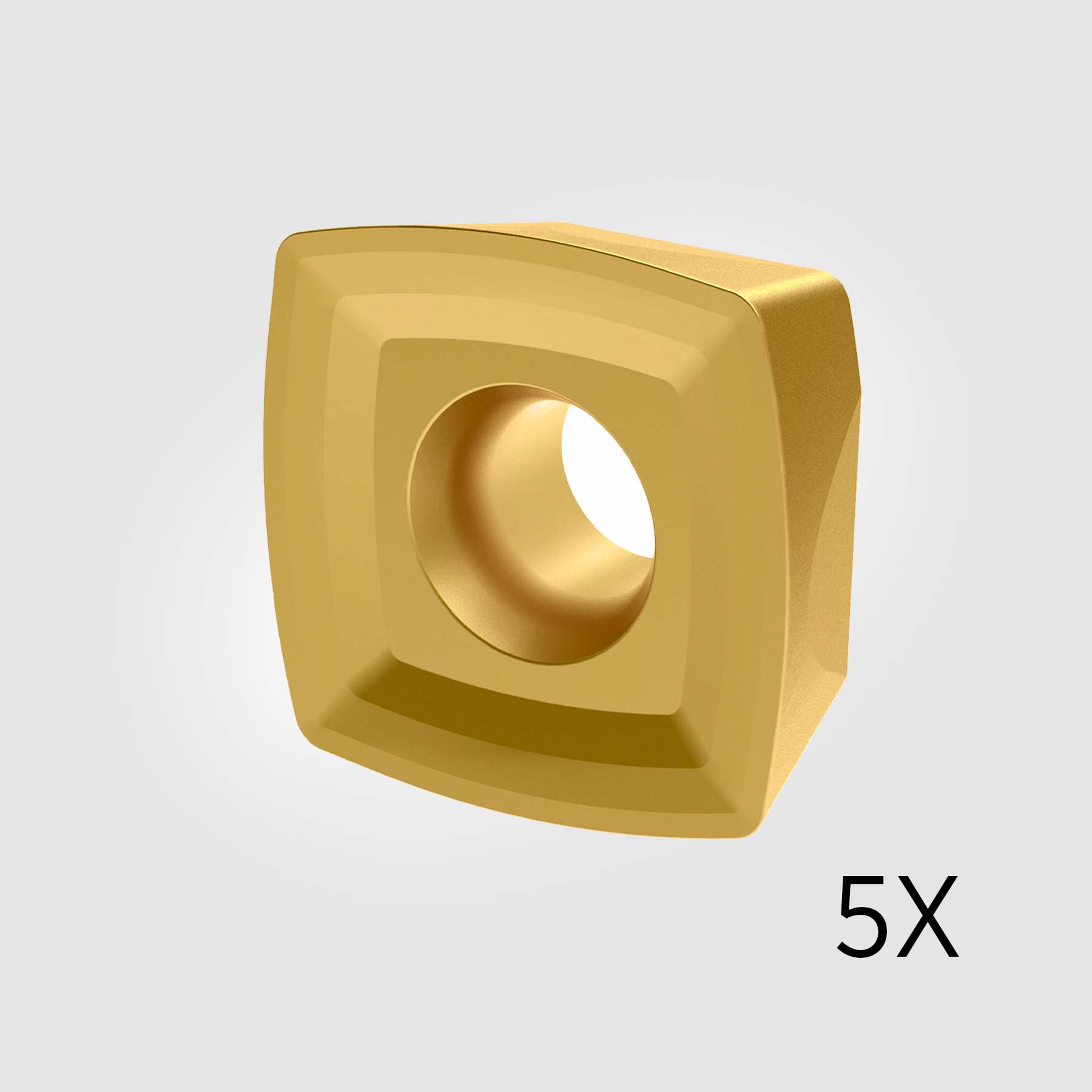 X500 Carbide Inserts Heavy Duty in High-Temp Alloys CR 0.031" / 0.800mm (5-PACK) 6010772