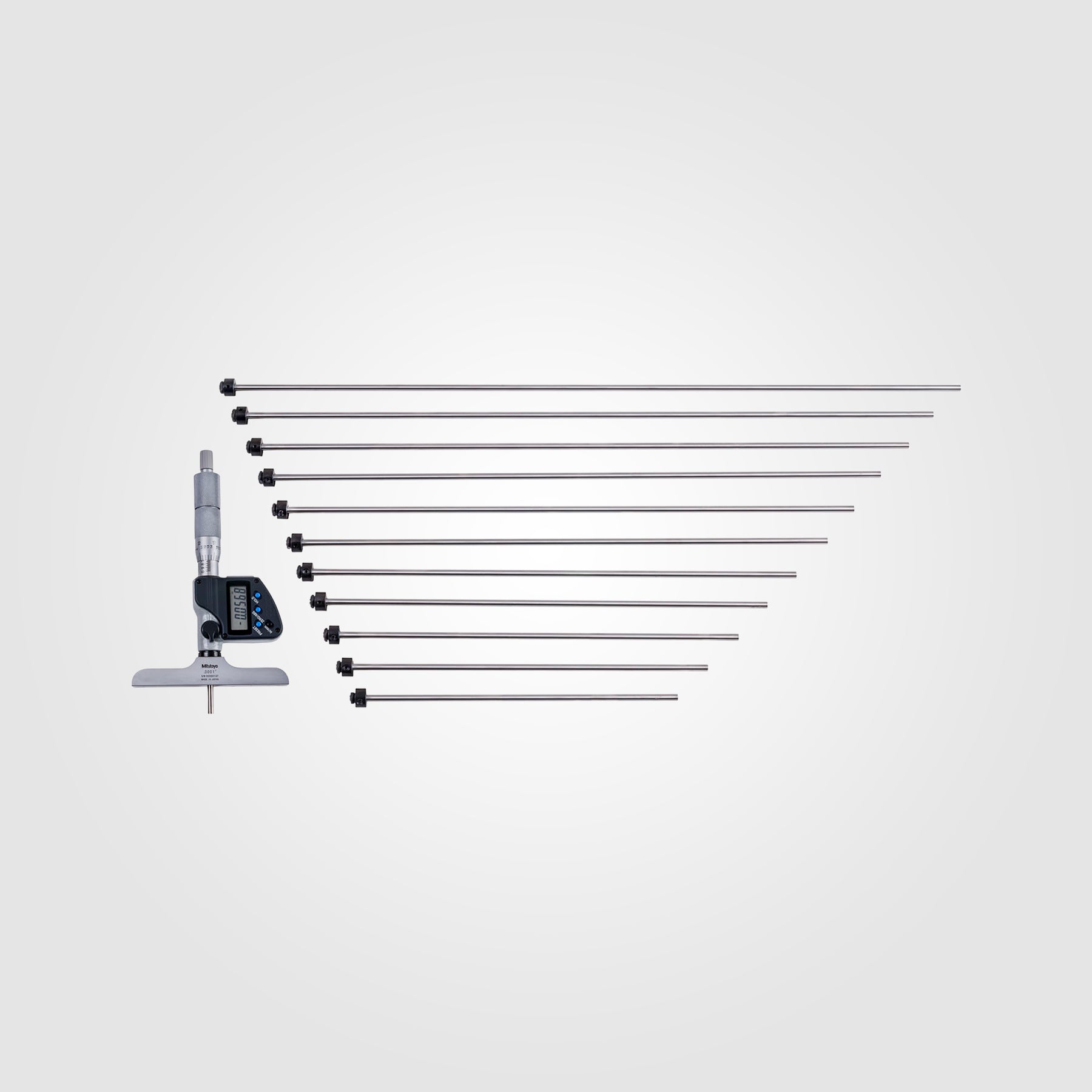 Digimatic Depth Micrometer (w/interchangeable rods)