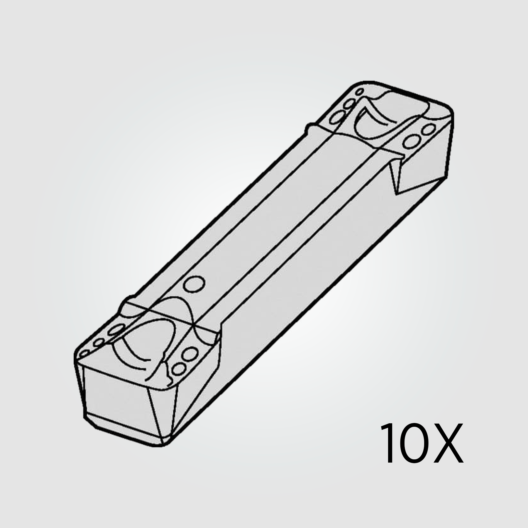 AFG FACE GROOVING INSERTS ACADEMY TOOL KIT (10-PACK ) 3871107