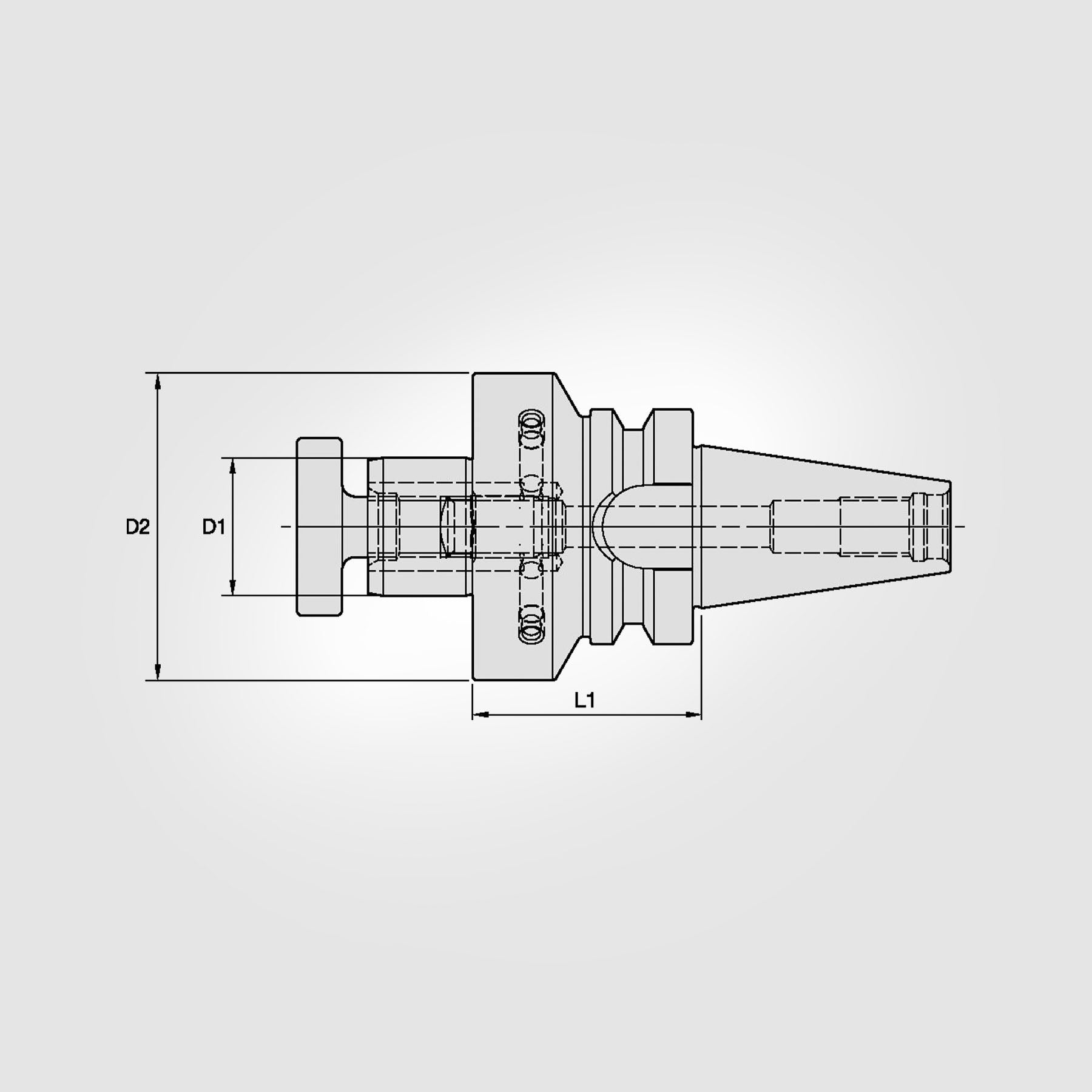 BT30 Steep Taper 27mm Shell Mill Adapter (THROUGH COOLANT) 3752230