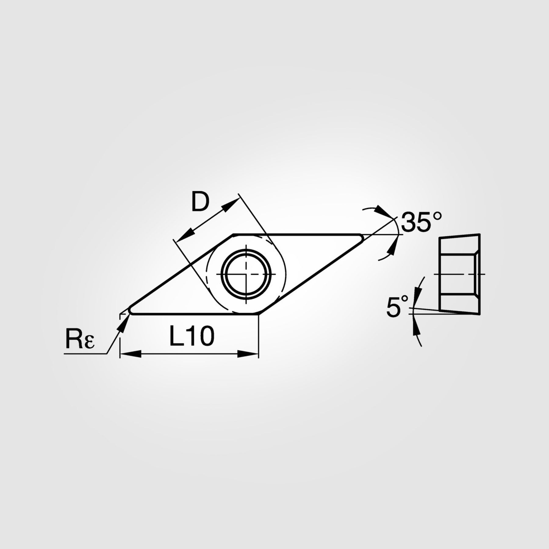 Screw-On Insert VBMT331LF KCU10B (5-PACK) 7093814