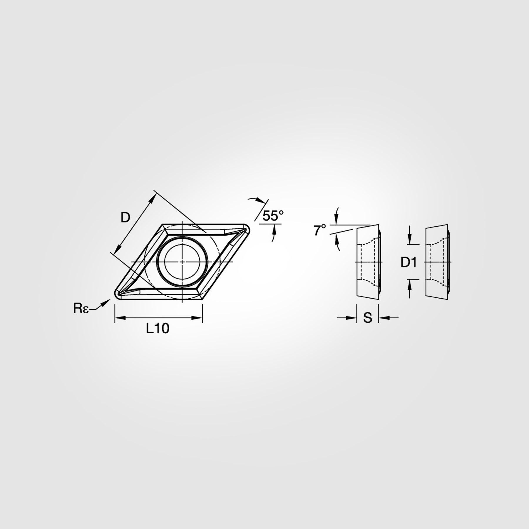 Screw-On Insert DCMT3252LF KCU10B (5-PACK) 7093824