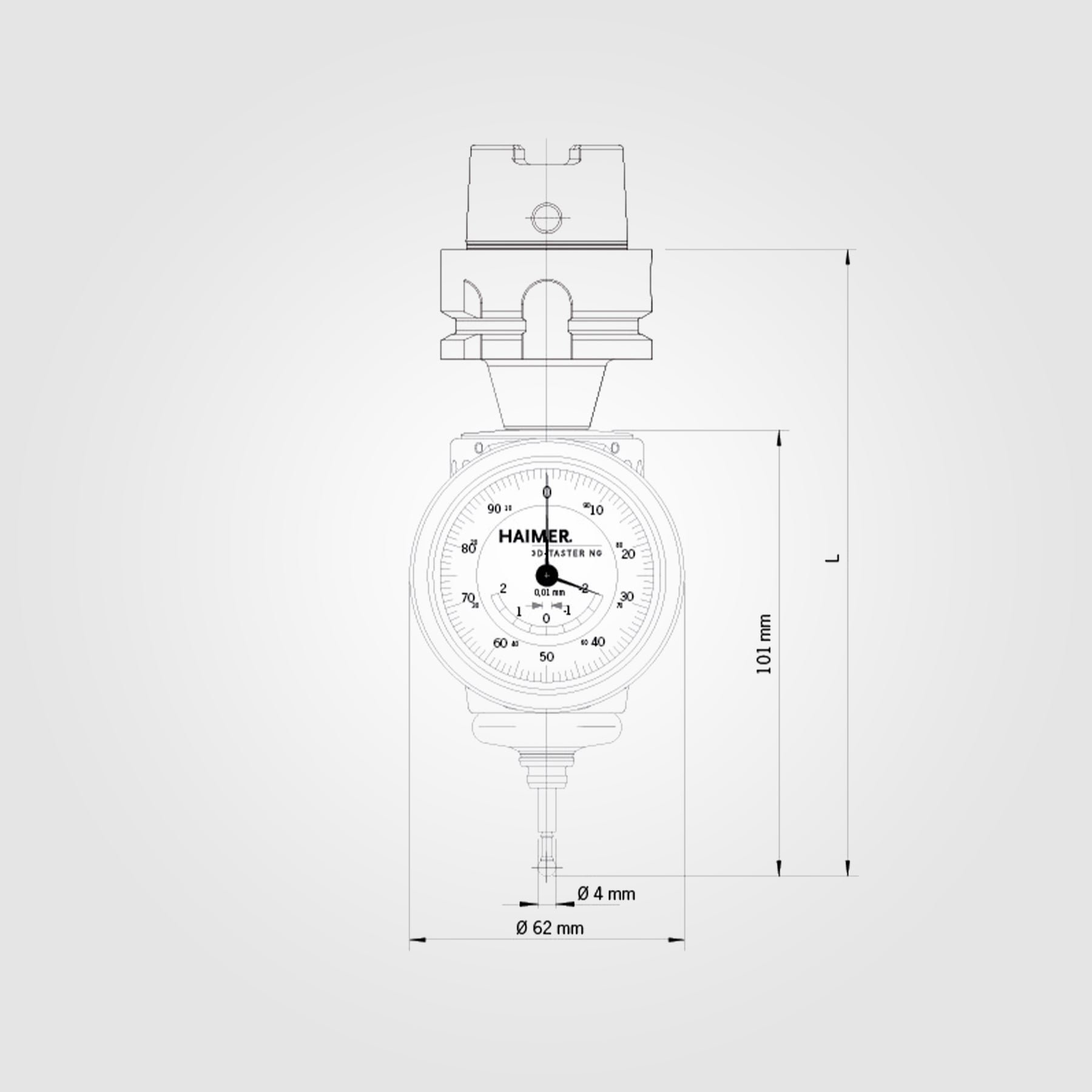 3D Sensor with Integrated Short Adapter (New Generation) - Metric