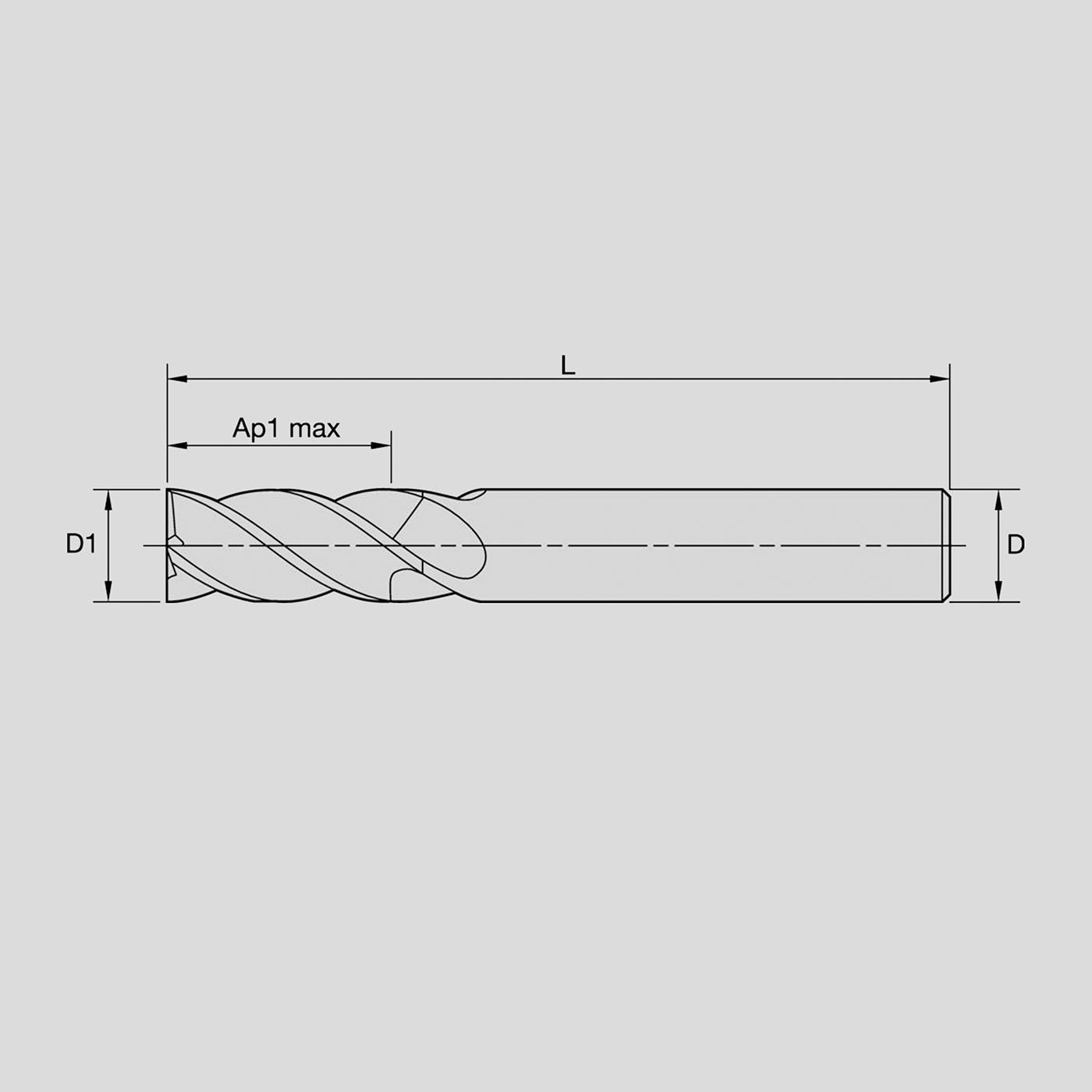 Picture of endmill schematics with data points highlighted.