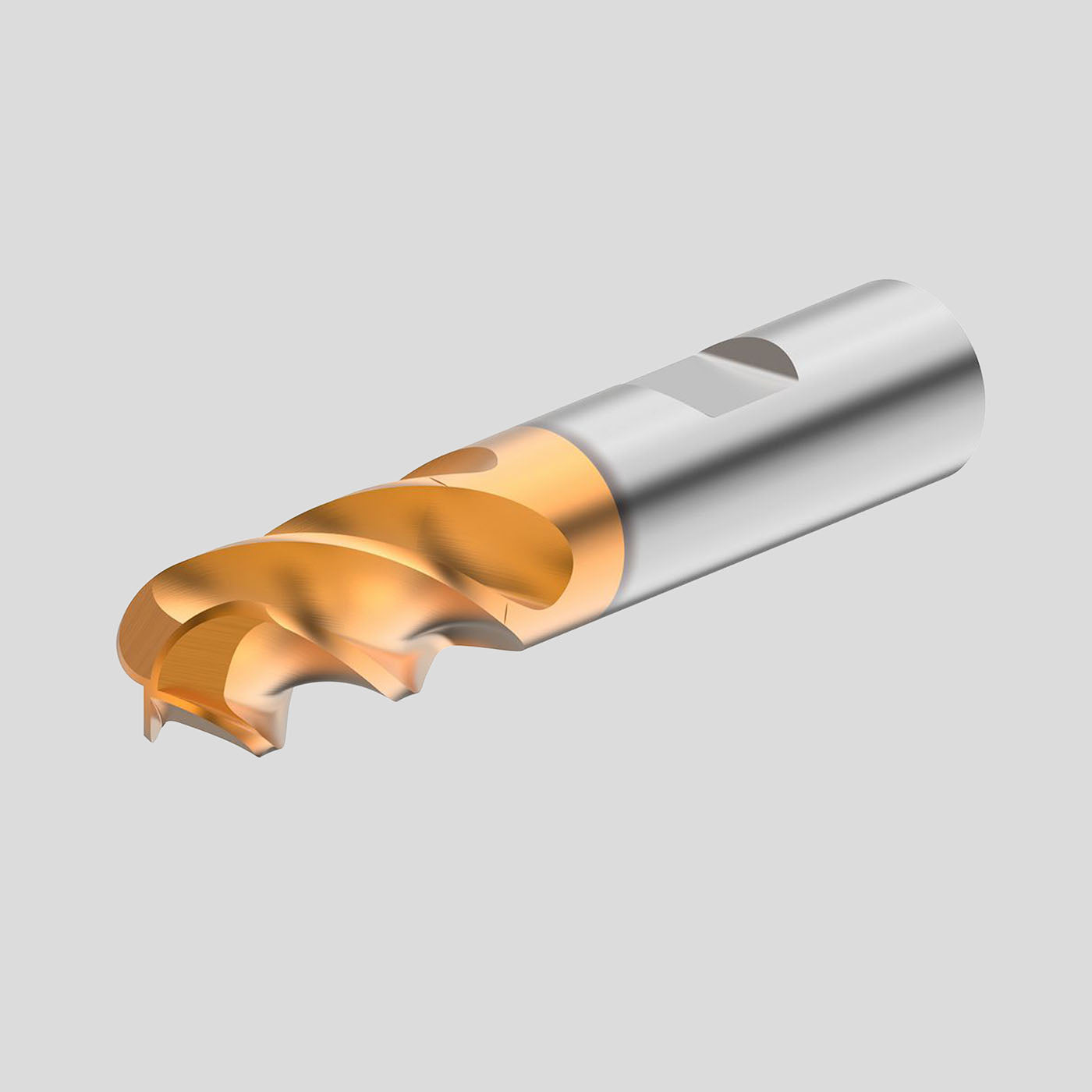 Picture of endmill, three-quarter angle.