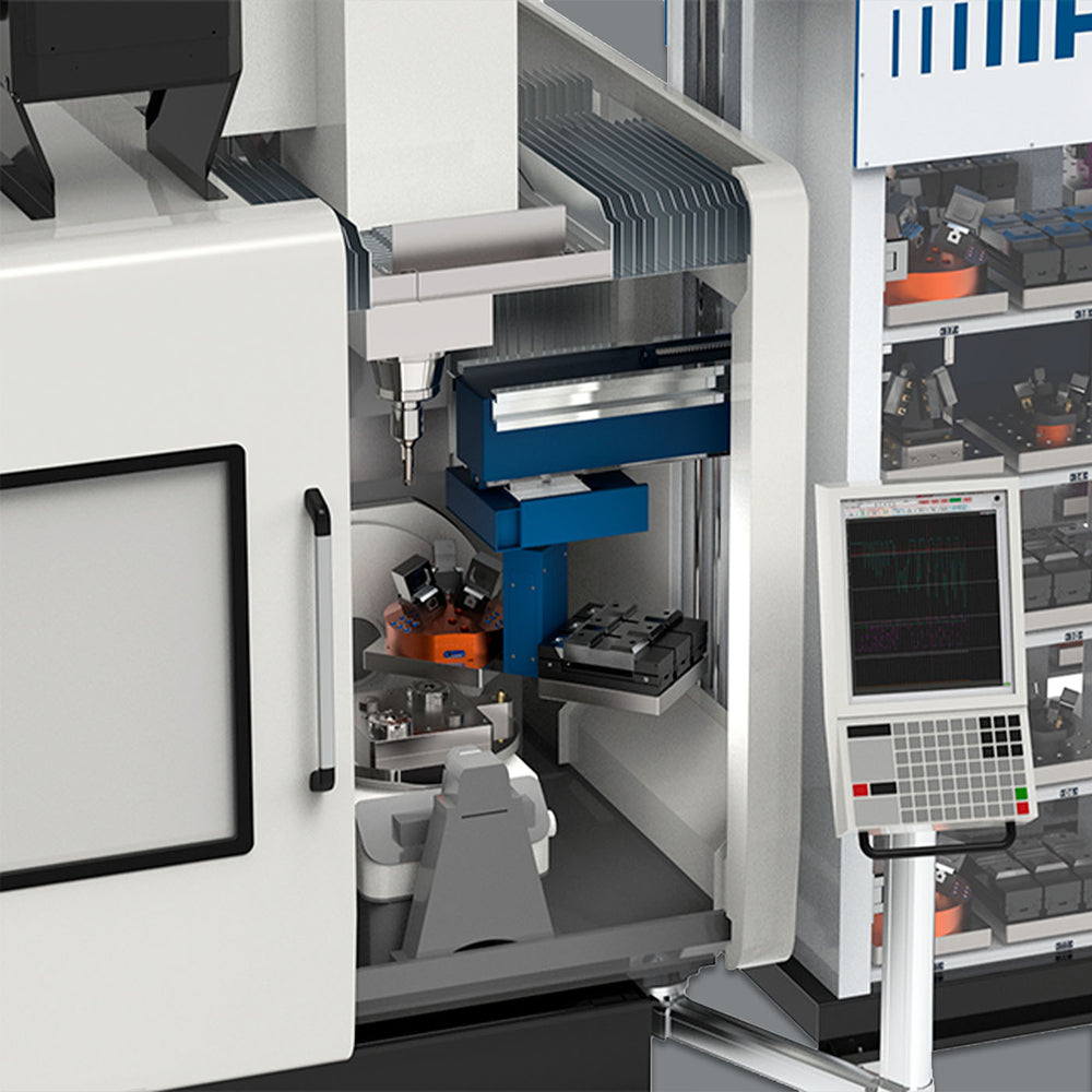Mechanical Pallet Swap WorkFlow Compact Pallet Automation for High-Mix CNC Production