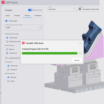CloudNC CAM Assist for Smarter CAM Programming