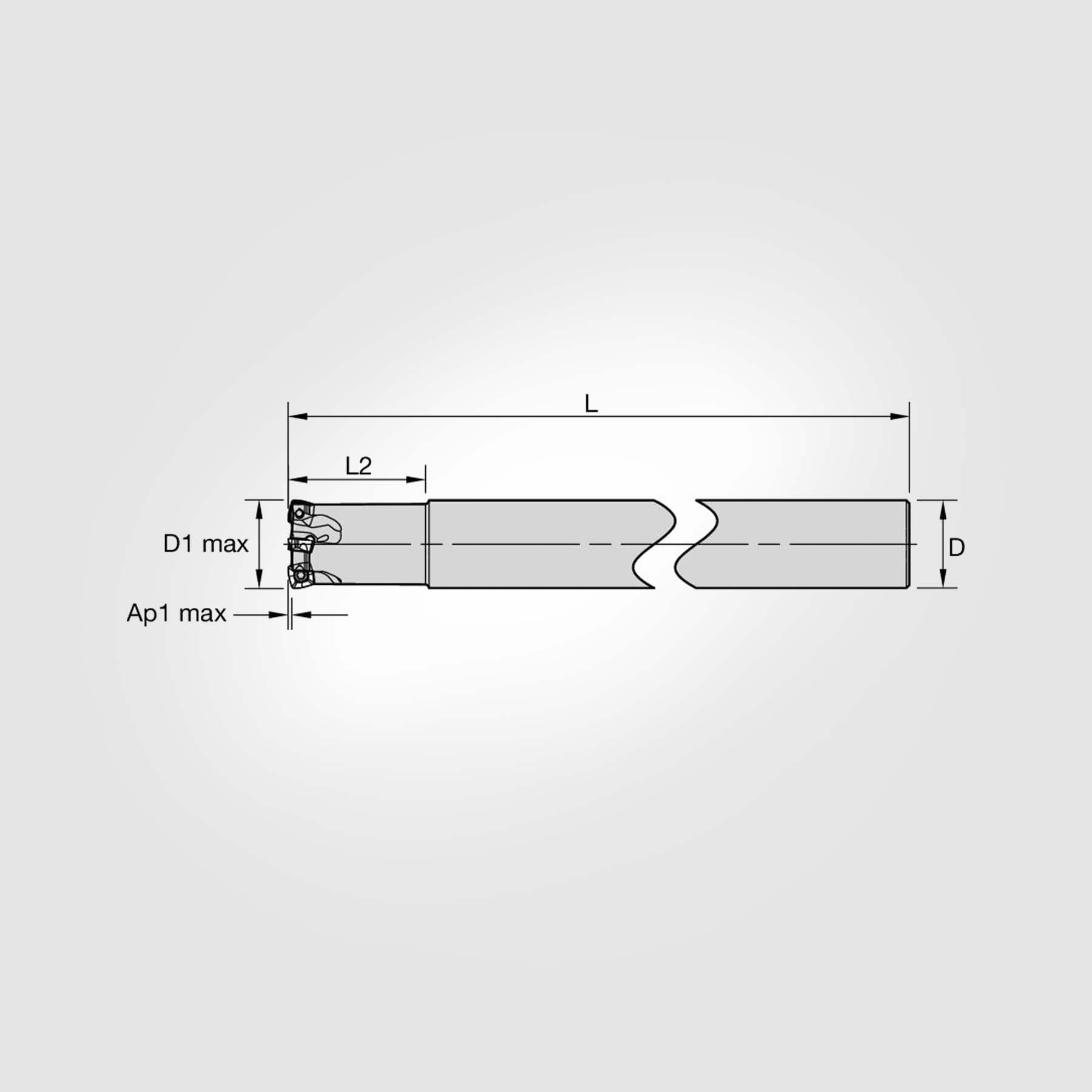 7792VXP-IC06 Screw-On High-Feed End Mill 1" Max Cut Dia with 4-Flutes 5661212