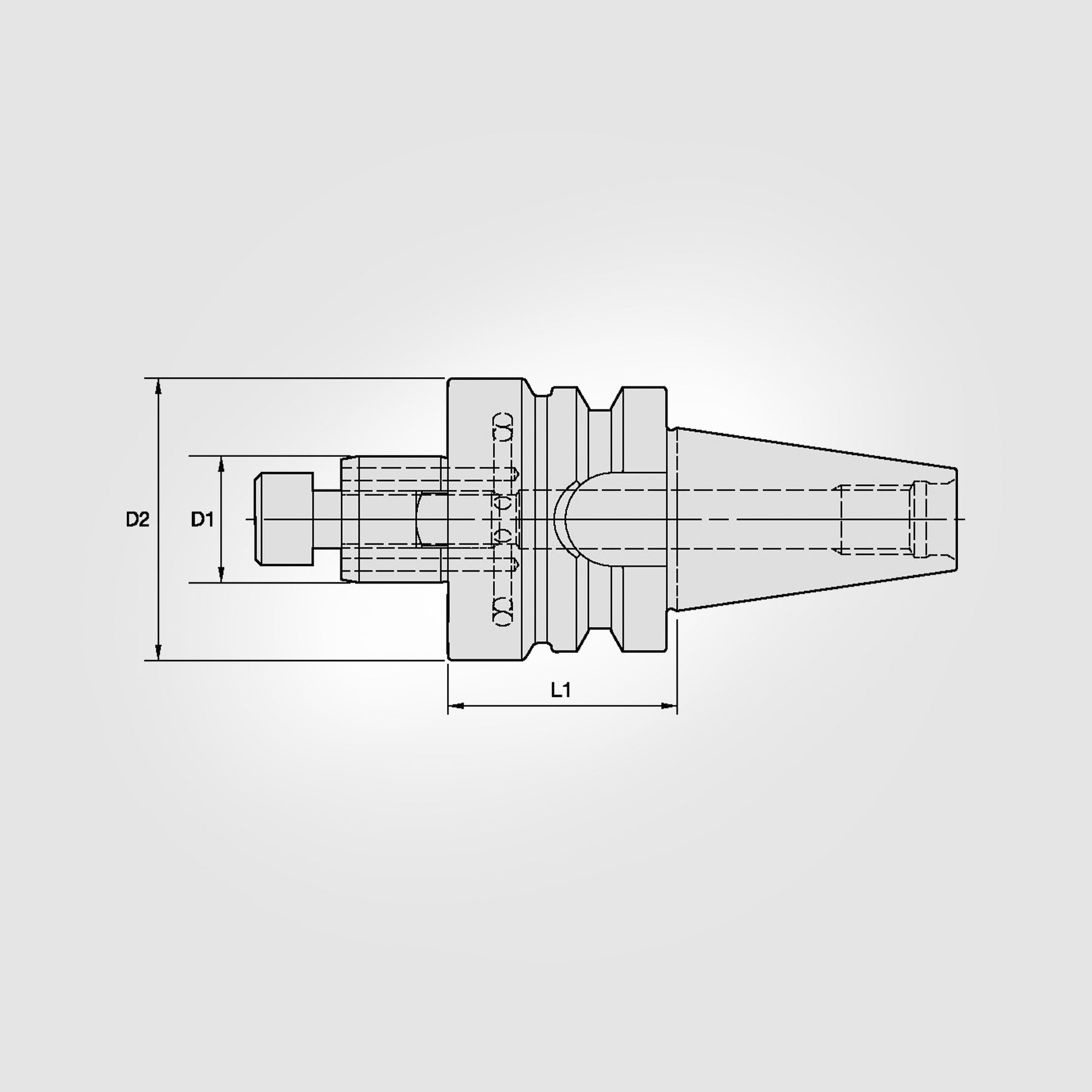 BT30 Steep Taper 16mm Shell Mill Adapter (THROUGH COOLANT) 3752223