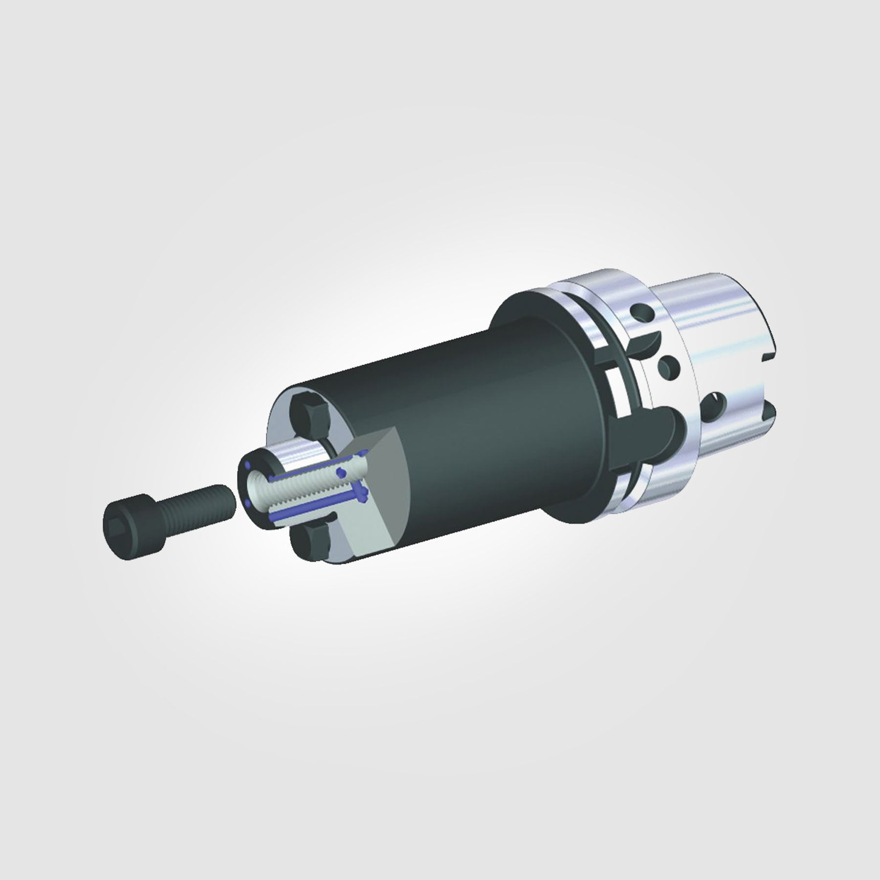 HSK100A Taper Shank 22mm Shell Mill Adapter (THROUGH COOLANT) 3872499