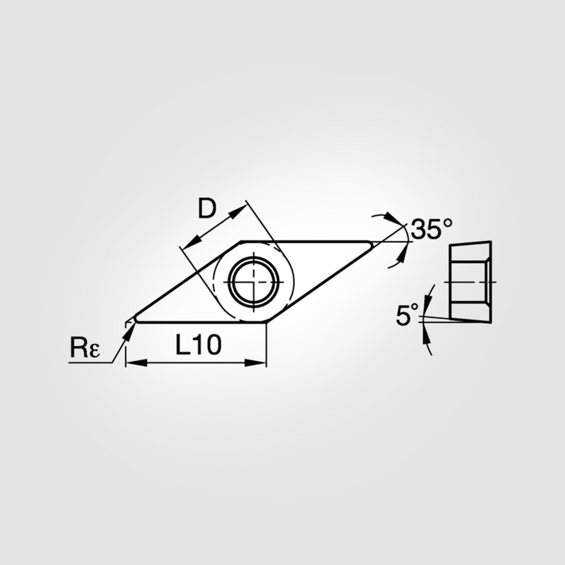 KENGold KCP25C Inserts VBMT333 Finishing Positive CR 0.047" (5-PACK) 7026561