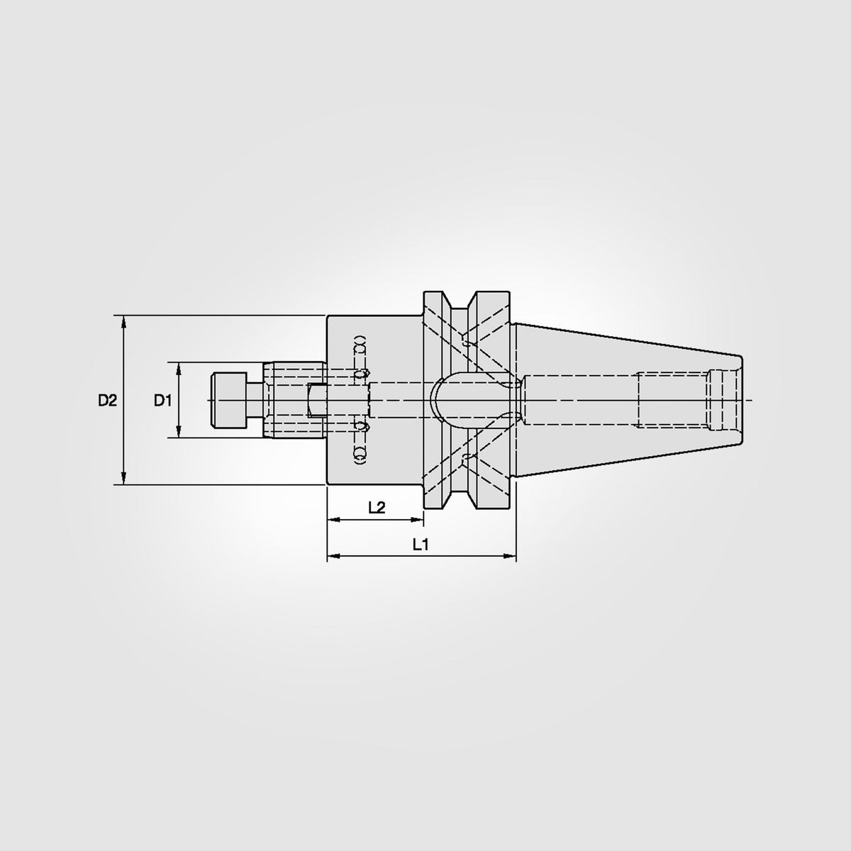 BT40 Shell Mill Adapters with Through Coolant