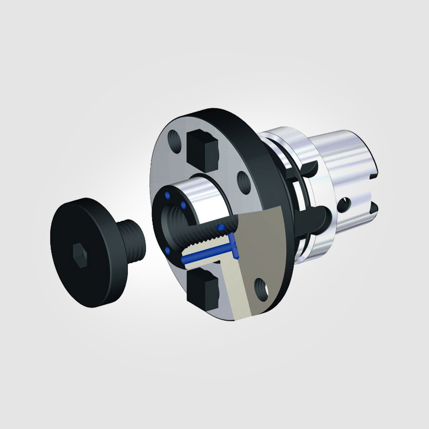 HSK100A Shell Mill Adapters with Through Coolant