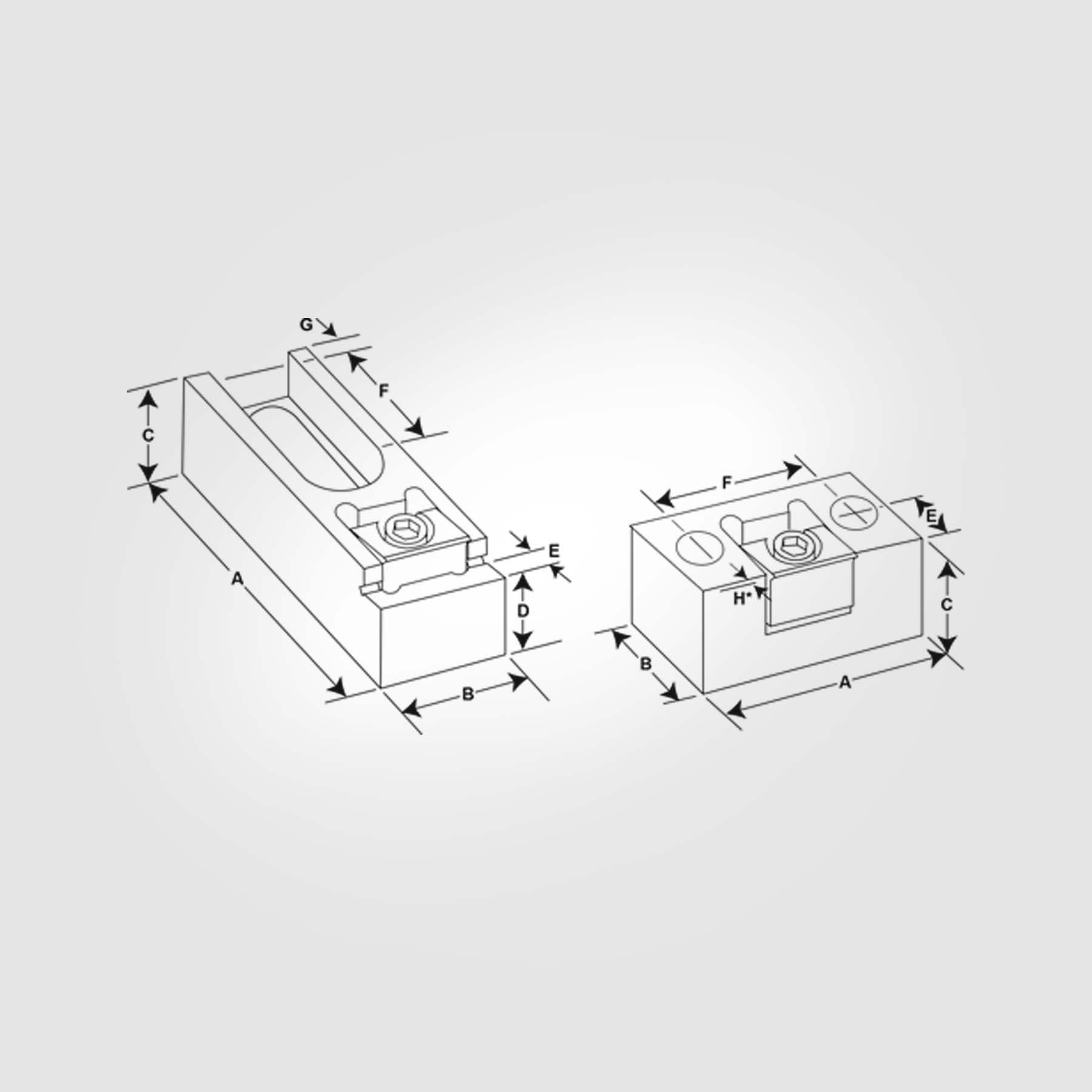 Modular Pitbull&reg; Clamps (Compact or Slotted, Multiple Sizes)